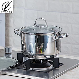 20 cm stainless steel casserole with glass lid