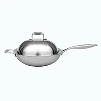 32 cm professional stainless steel cooking wok