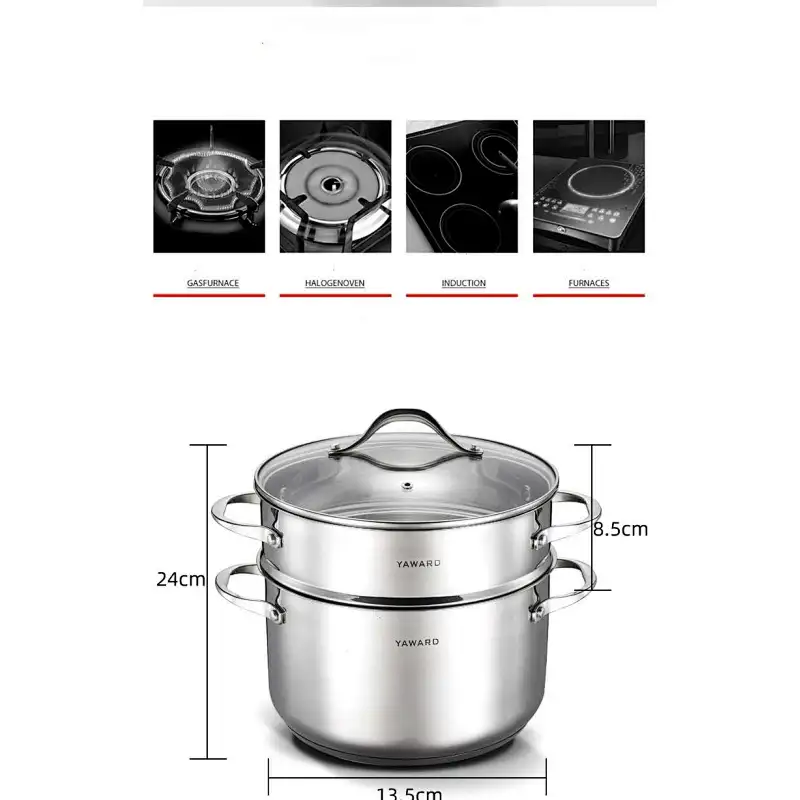 24cm wire handle stainless steel steamer