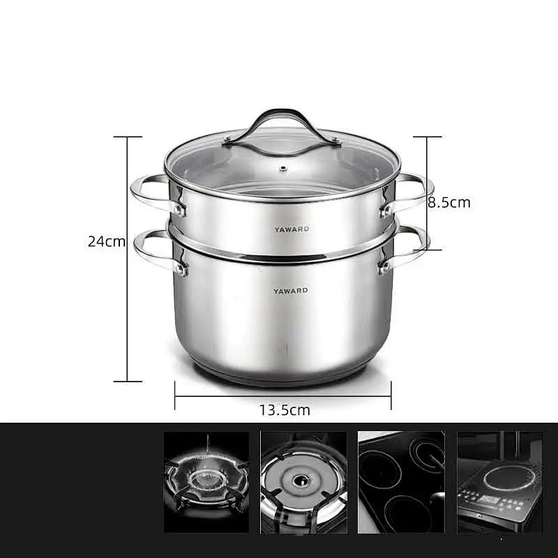 24cm wire handle stainless steel steamer