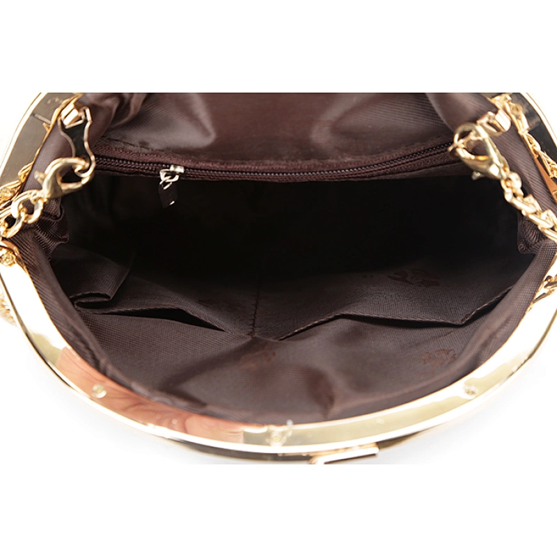 8458 floral and pearls decoration coin wallet fashion hot sale evening bag with metal frame