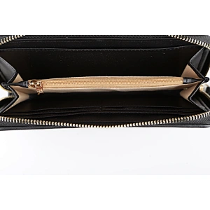 #7020 BSCI factory tassel puller quilted PU wallets