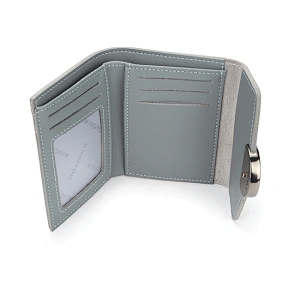 #7101 Factory wholesale women's fashion wallet trifold large capacity PU leather purse