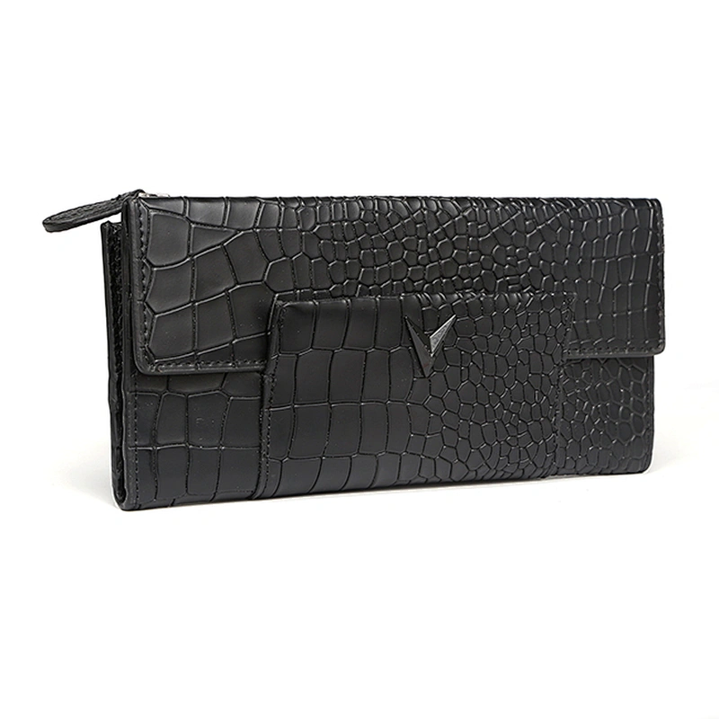 7082-New arrival crocodile PU fashion ladies clutch wallets