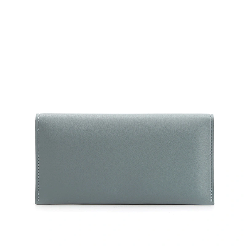 #9288 Zero customs carteras wholesale new arrival fashion elegant design slim double sided PU ladies purse leather wallet women