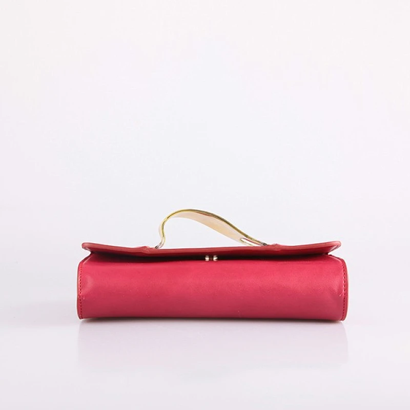 4441-Chain shoulder strap genuine leather clutch purse women wallet ladies