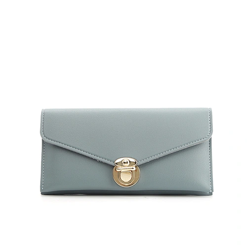#9288 Zero customs carteras wholesale new arrival fashion elegant design slim double sided PU ladies purse leather wallet women