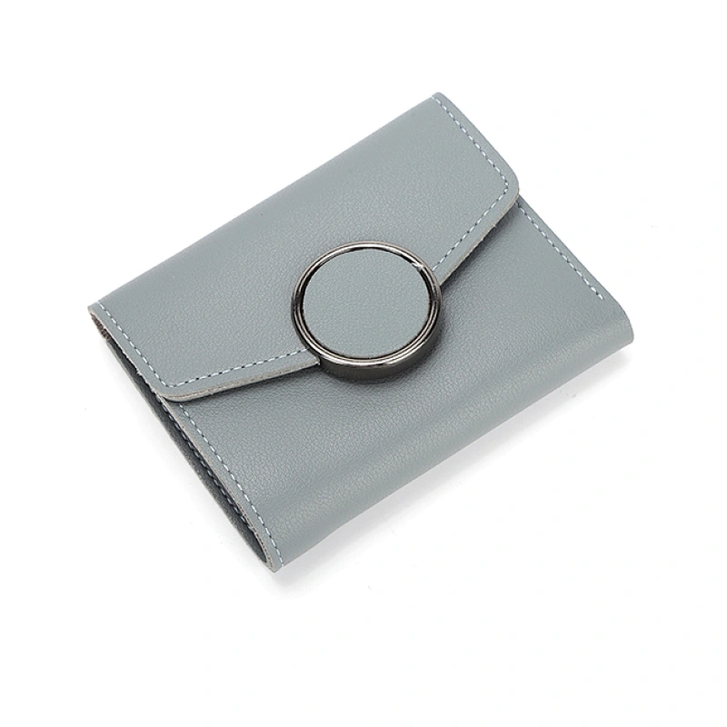 #7101 Factory wholesale women's fashion wallet trifold large capacity PU leather purse