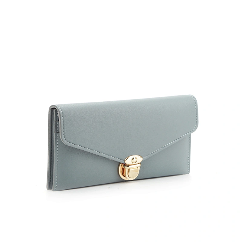 #9288 Zero customs carteras wholesale new arrival fashion elegant design slim double sided PU ladies purse leather wallet women