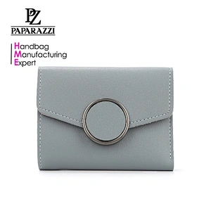 #7101 Factory wholesale women's fashion wallet trifold large capacity PU leather purse
