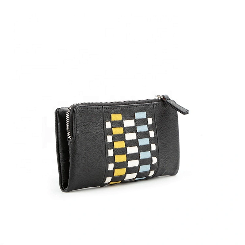 #8983 Zero customs carteras wholesale latest fashion designer minimalist long PU ladies purse card holder leather wallet women