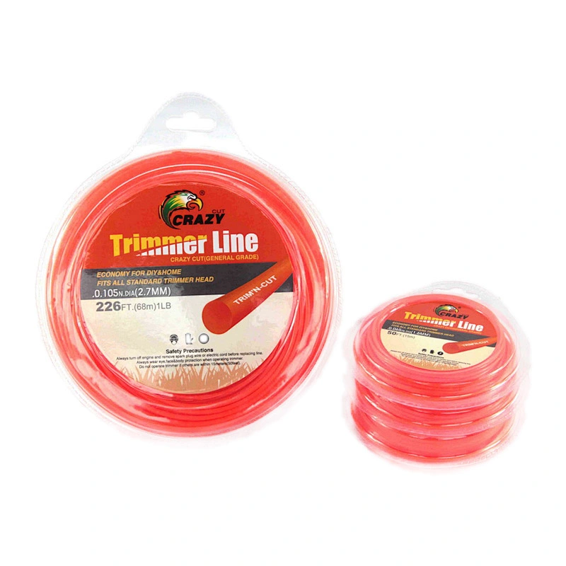 2.7mm*1LB blister pack Grass Trimmer Spare Part Nylon String Trimmer Line