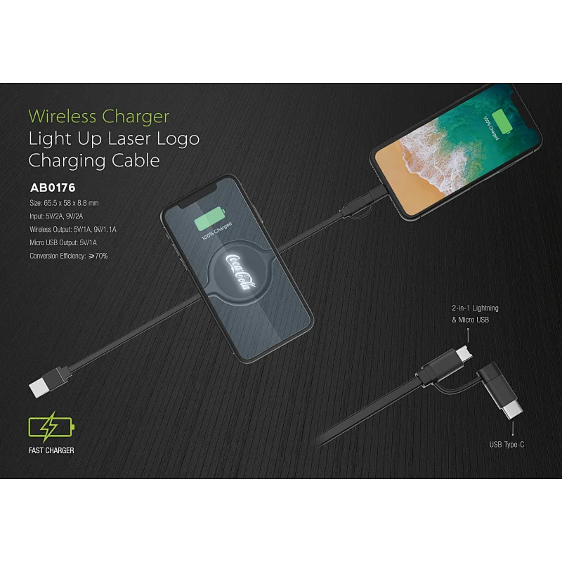 Charging Cable & Light Up Logo