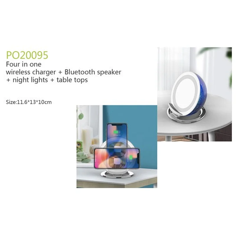 wireless charger +Bluetooth speaker+night lights +table tops