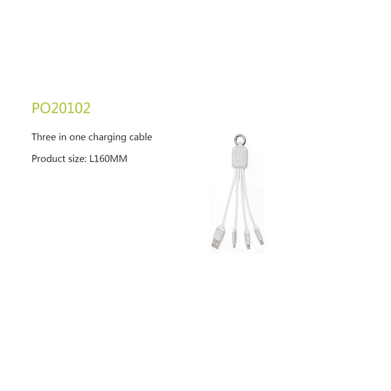 Three in one charging cable