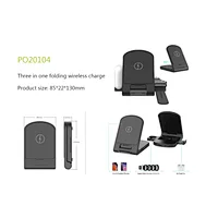Three in one folding wireless charge