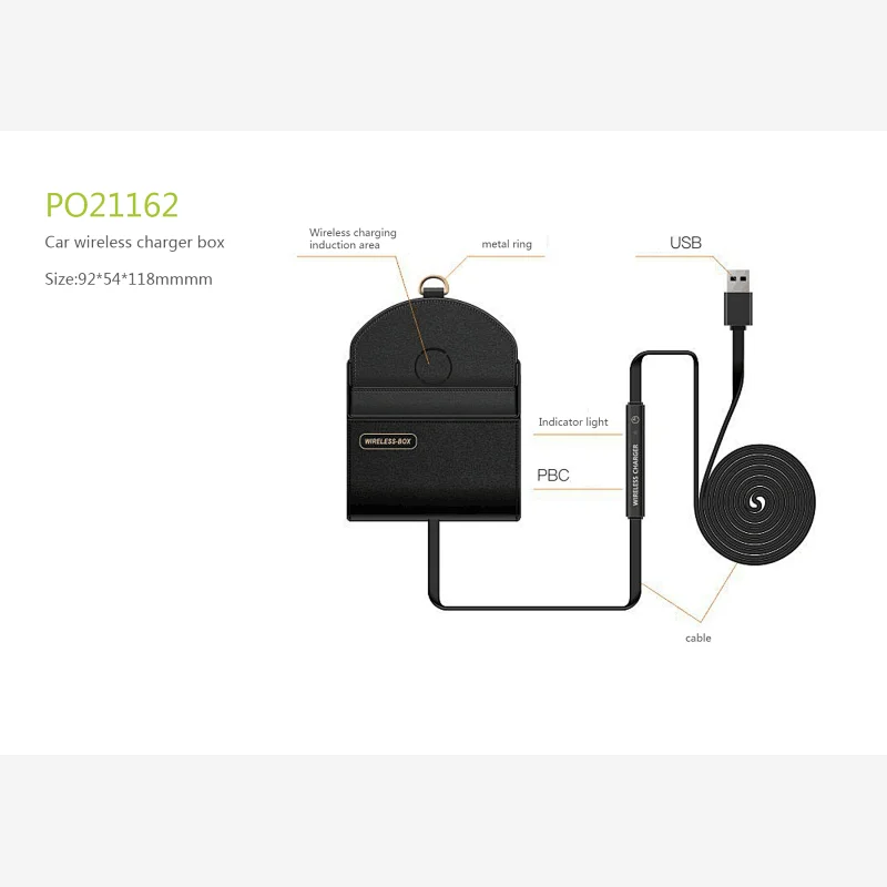 car wireless charger box