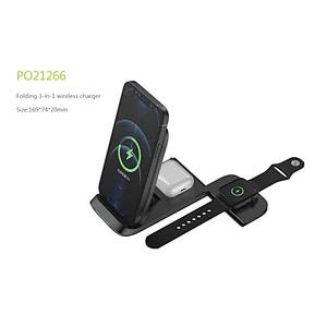 Folding 3-in-1 wireless charger
