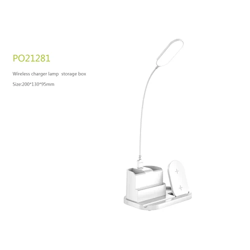 Wireless charger lamp storage box
