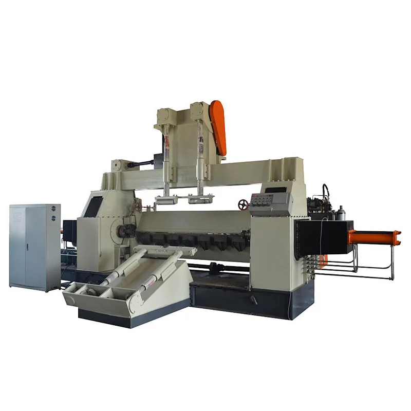 spindle thick core veneer peeling machine with hydraulic chuck clamps