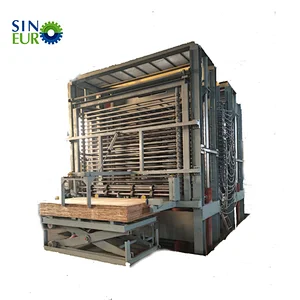 wood veneer plywood hot press machine 30 layers 800T full automatic hot press machine manufacturer for sale