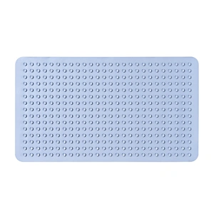Bathroom non-slip mat soft antibacterial massage silicone bath mat with suction cup