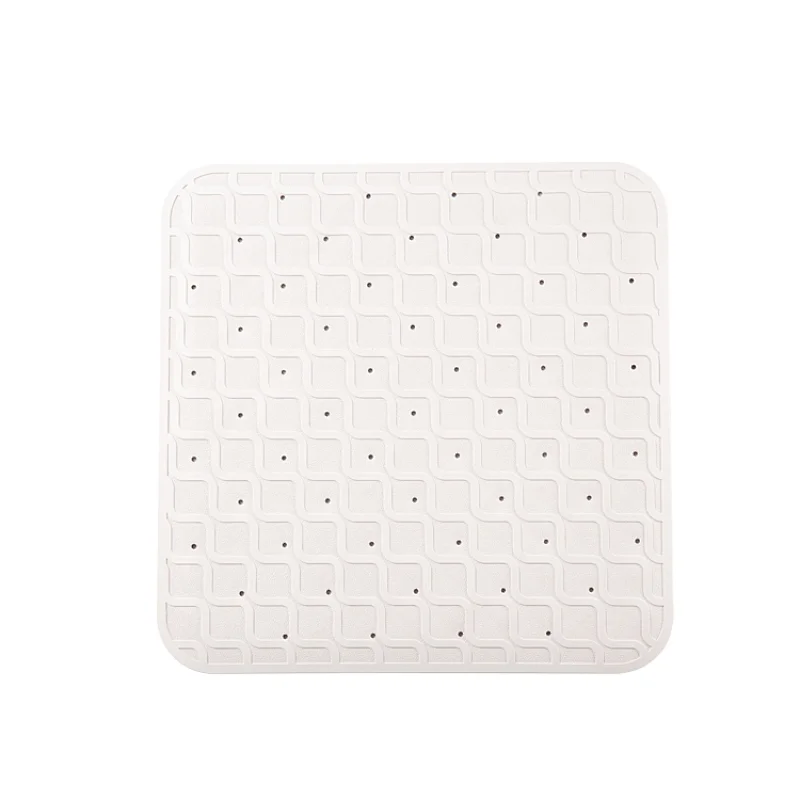 New square bath mat with suction cup can be customized baby rubber bath mat
