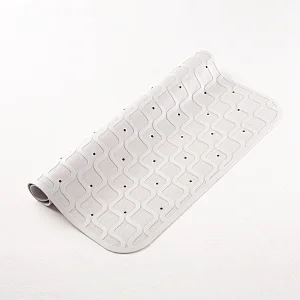 New square bath mat with suction cup can be customized baby rubber bath mat