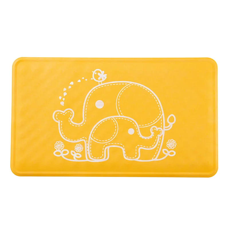 New style bathroom non-slip pad with suction cup unfortunately baby printed cartoon rubber bath pad