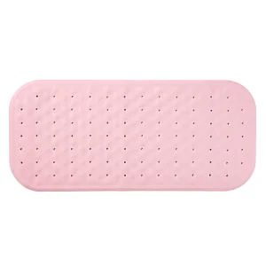 Natural rubber bathroom non-slip mat rectangular with suction cup can be customized baby bath mat