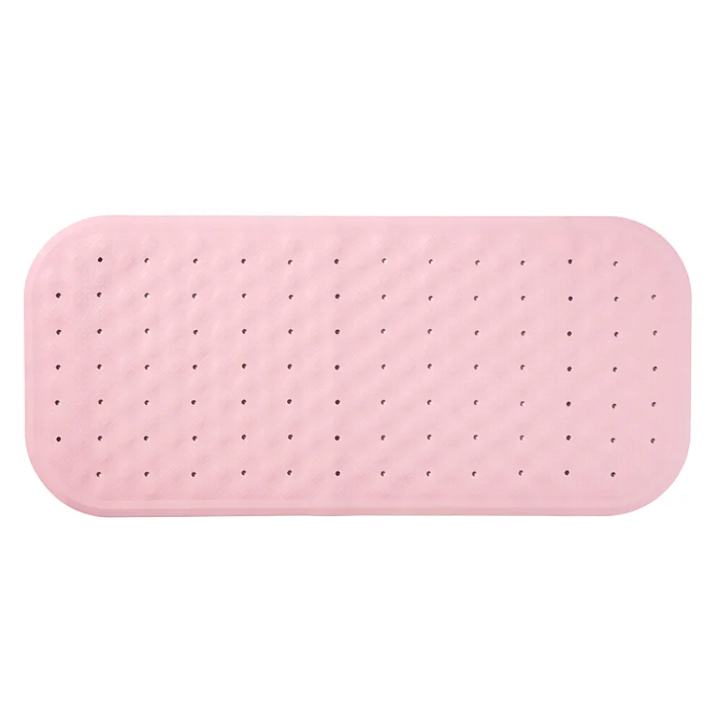 Natural rubber bathroom non-slip mat rectangular with suction cup can be customized baby bath mat