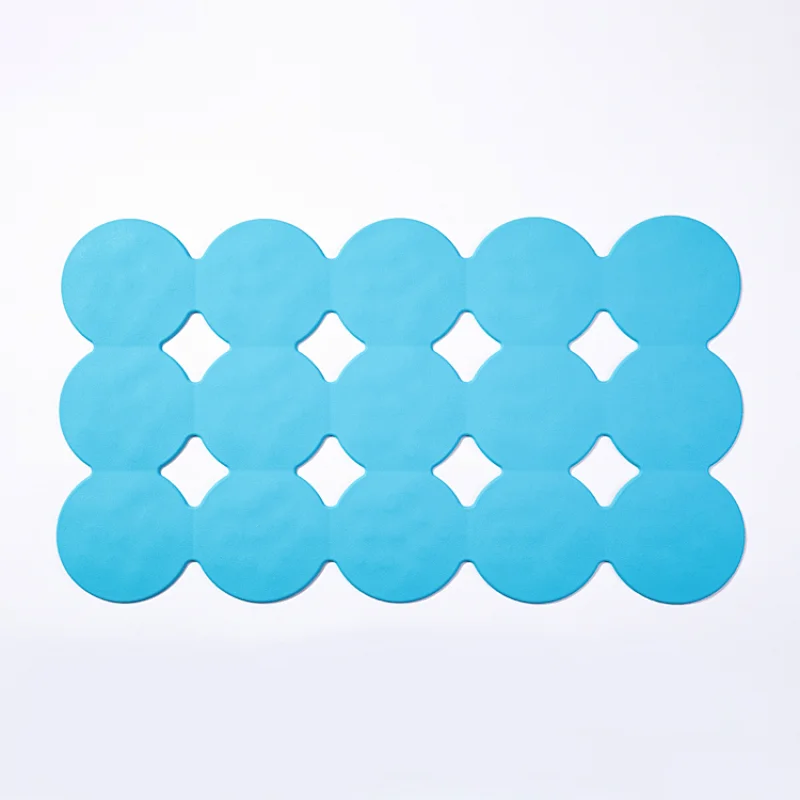 Baby bath mat non slip pad with irregular round bottom with suction cup rubber bath mat