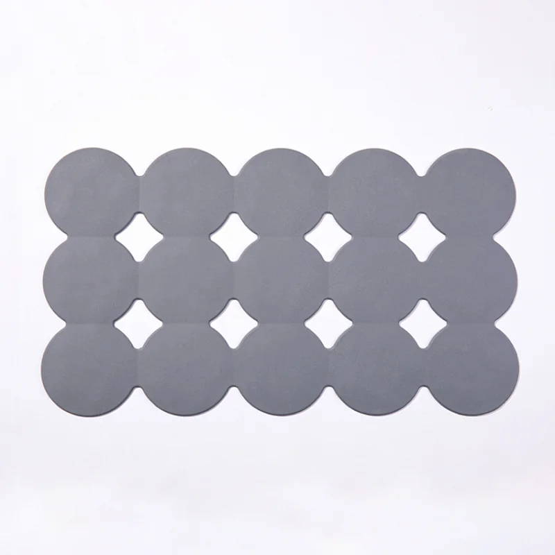 Baby bath mat non slip pad with irregular round bottom with suction cup rubber bath mat