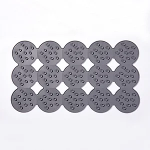 Baby bath mat non slip pad with irregular round bottom with suction cup rubber bath mat