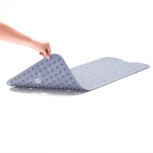 Natural rubber bathroom rubber mat for bathtub floor anti slip with suction cups