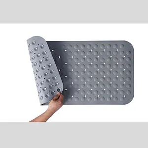 Hotel custom bathroom products with massage function non-slip bathtub bath mat with suction cup rubber bath mat