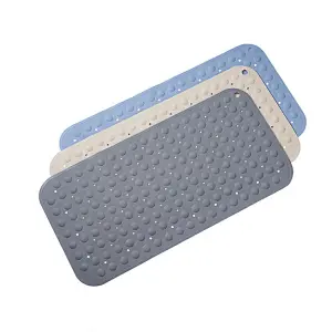 Hotel custom bathroom products with massage function non-slip bathtub bath mat with suction cup rubber bath mat