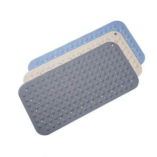 Hotel custom bathroom products with massage function non-slip bathtub bath mat with suction cup rubber bath mat