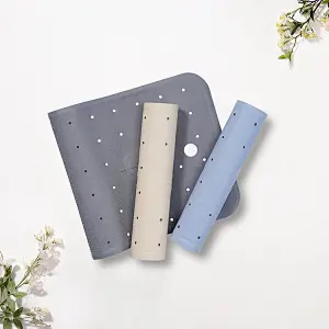 Natural rubber bathroom rubber mat for bathtub floor anti slip with suction cups