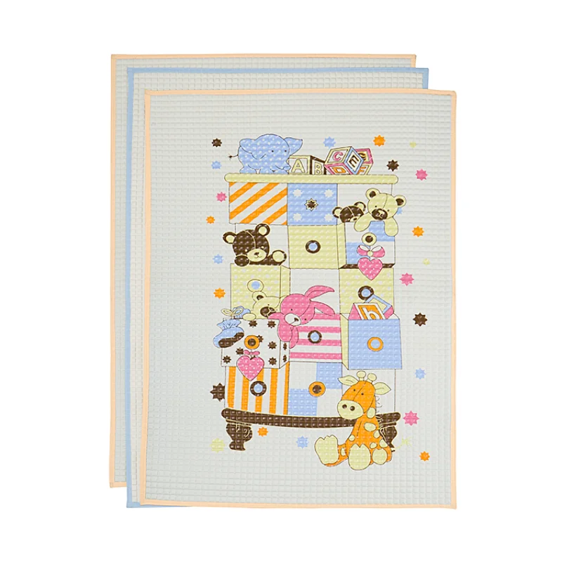 Easy clean cartoon waterproof breathable air filled rubber cot sheet
