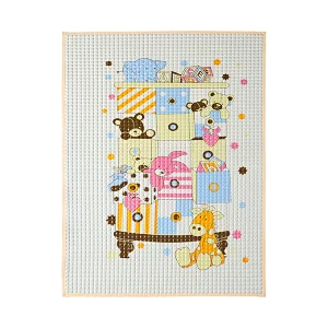 Easy clean cartoon waterproof breathable air filled rubber cot sheet