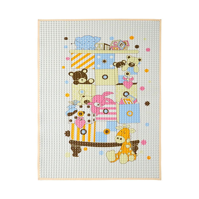 Easy clean cartoon waterproof breathable air filled rubber cot sheet