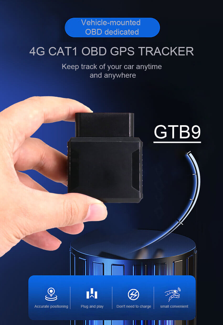 4G OBD GPS Tracking Device Low Power Long Standby Battery Truck Vehicle
