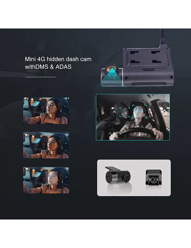 4G Wifi 2 Channel Dash Cam With Parking Mode GPS Tracking Device