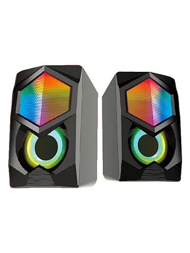 Home Theatre Audio System Powerful Gaming RGB Breathing Light Sound Stereo Portable USB Speakers for Multimedia PC