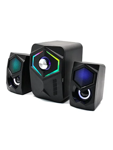 Computer Desktop Rgb Speakers Backlight 2.1 PC Speaker Professional PS4 Game Speakers With Subwoofer