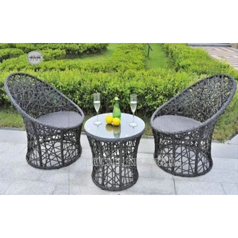 Fashional All Weather Wicker Patio Furniture , Outdoor Patio Table And Chairs