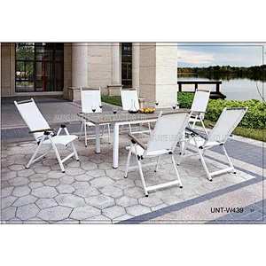 Outside Polywood Garden Patio Table Set With Foldable Chair For Home & Garden