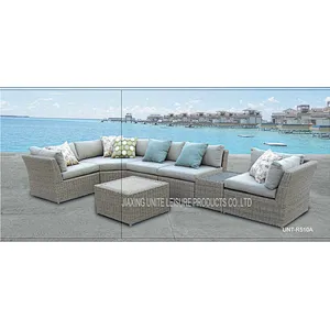 Luxury Fashion Patio Rattan Outdoor Sofa L Shaped Couch For Garden / Pool / Hotel