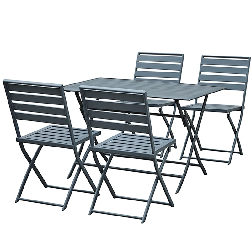 aluminum slats folding chairs set